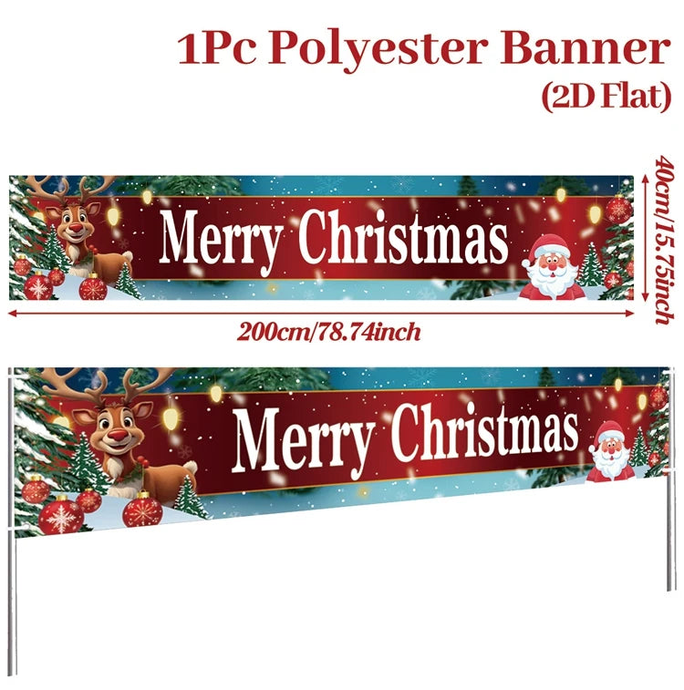 Christmas Outdoor Banner - Merry Christmas Decorations 2026
