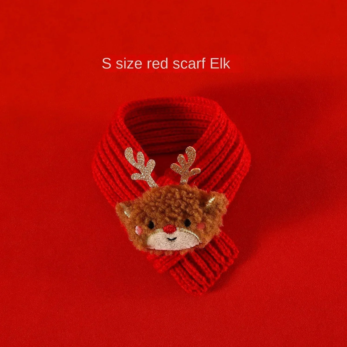 Pet Christmas Costume - Santa Hat & Knitted Scarf Set