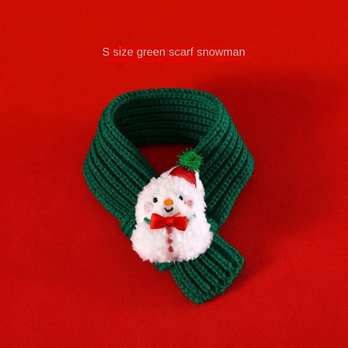 Pet Christmas Costume - Santa Hat & Knitted Scarf Set