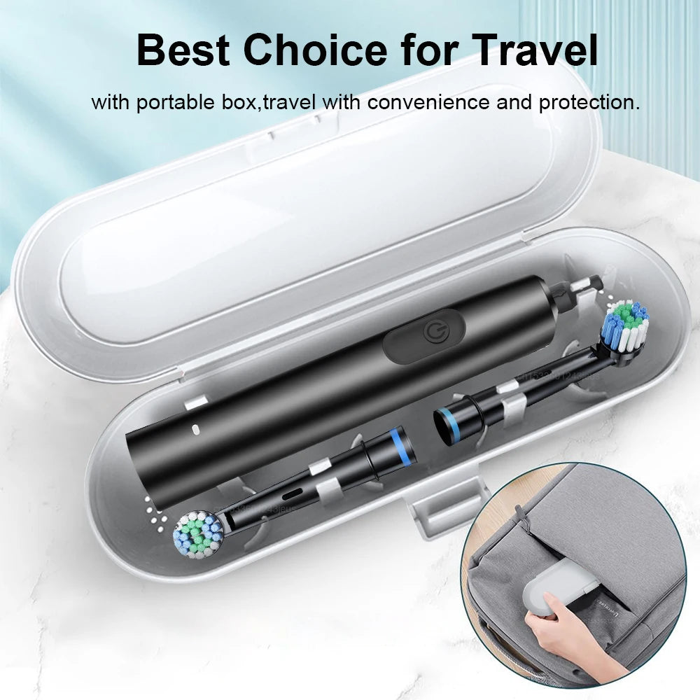 Electric Toothbrush - Rotary Rechargeable Adult Toothbrush Set