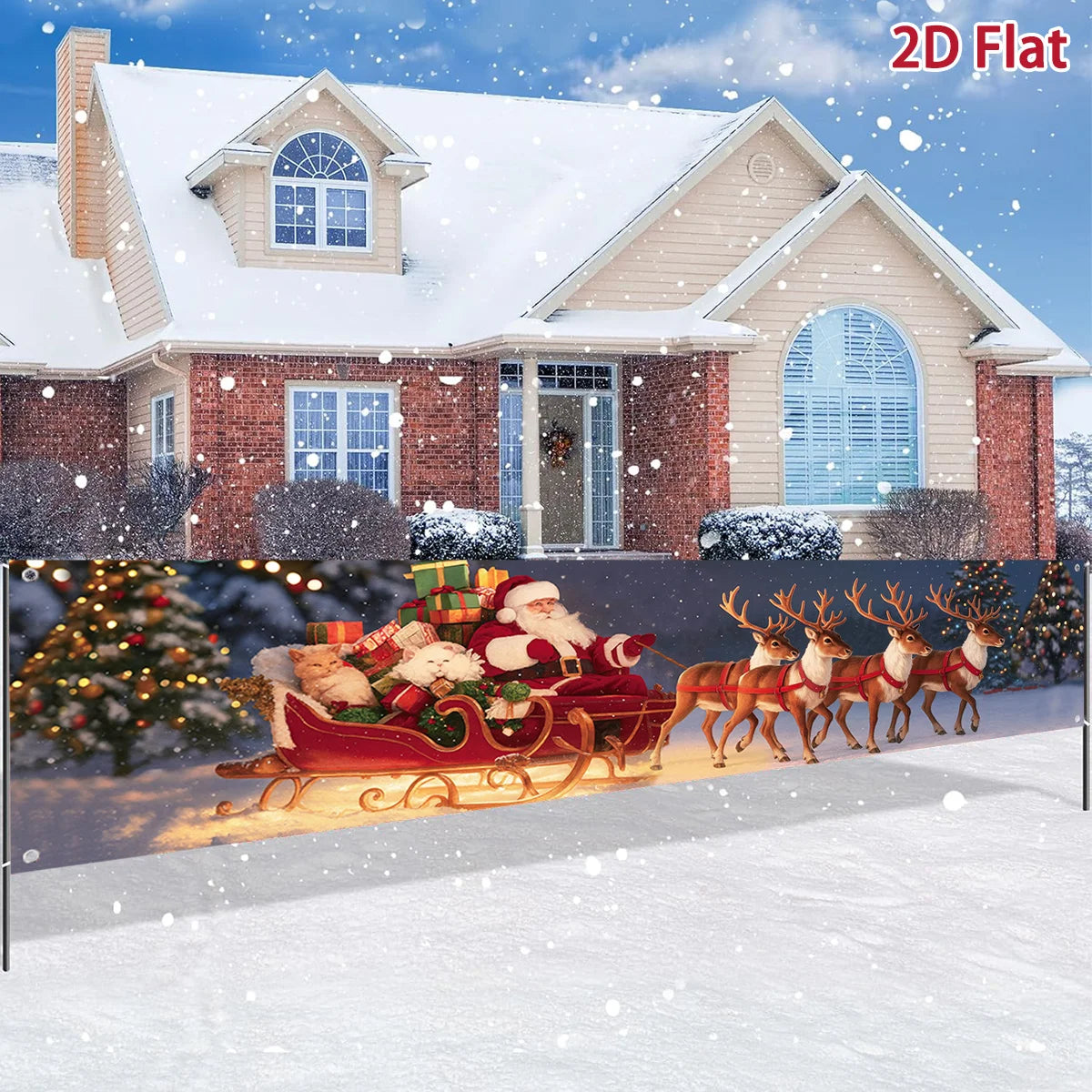 Christmas Outdoor Banner - Merry Christmas Decorations 2026