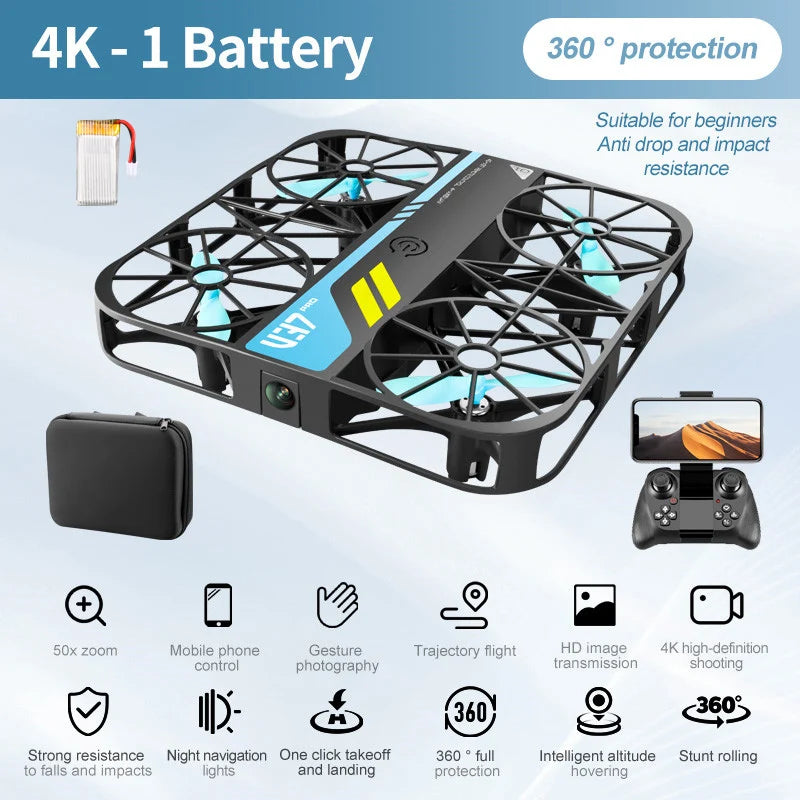 4DRC V37 Mini Drone - 8K HD Camera WiFi FPV Quadcopter