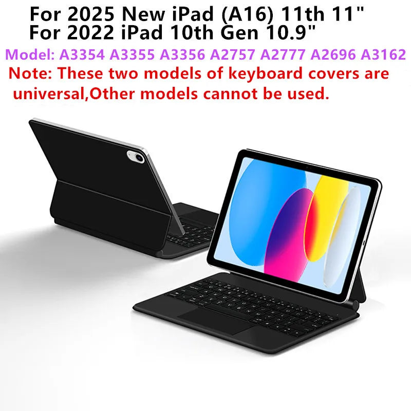iPad Magic Keyboard Case - Smart Magnetic Folio with Trackpad