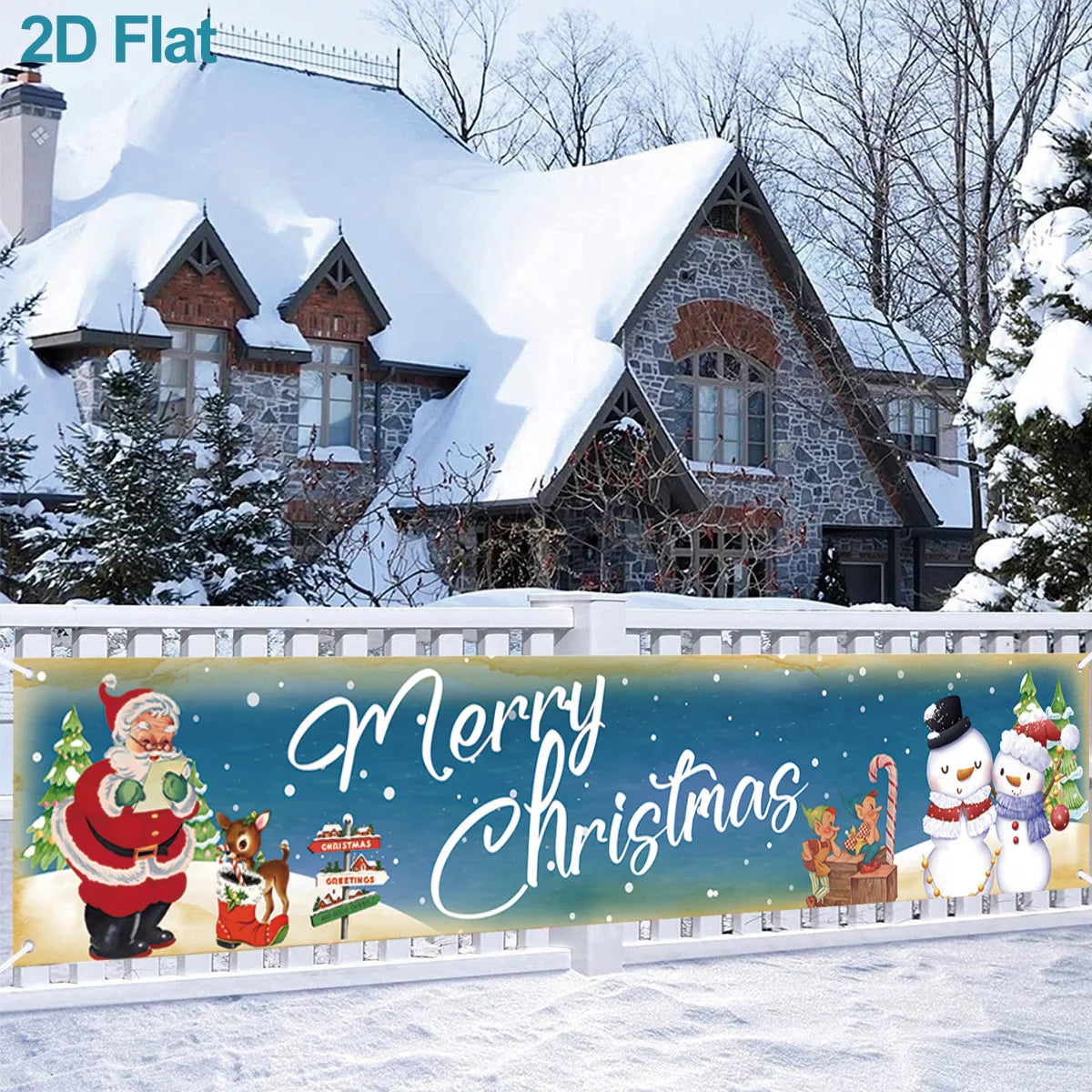 Christmas Outdoor Banner - Merry Christmas Decorations 2026
