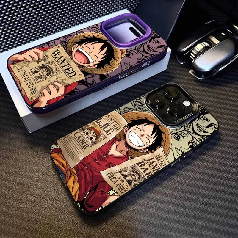 One Piece Phone Case - Luffy Wanted Notice Anti-Fall Cover
