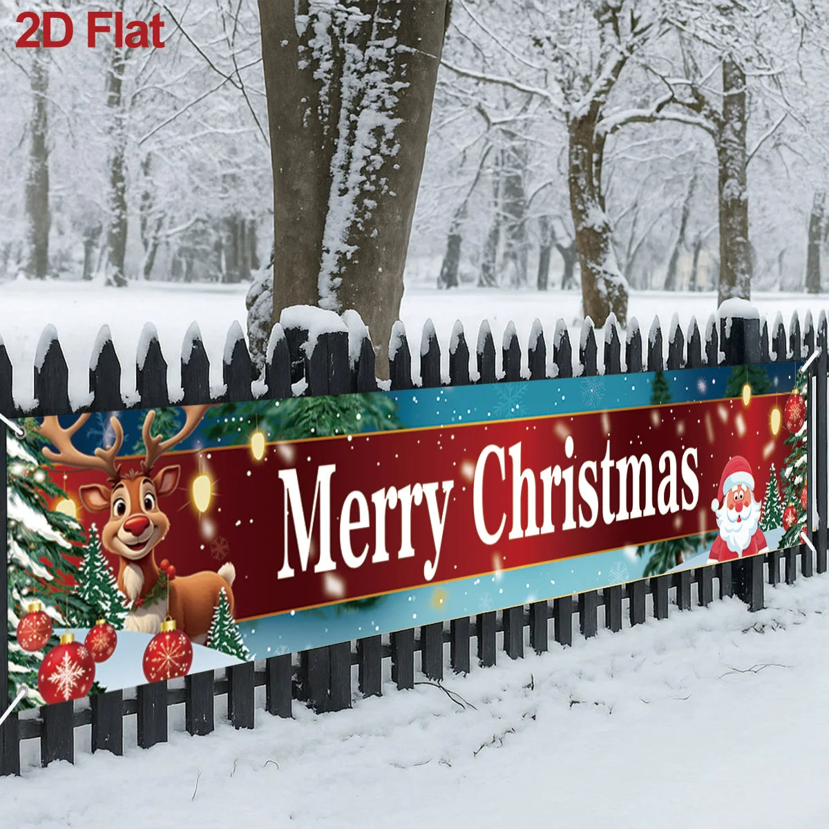 Christmas Outdoor Banner - Merry Christmas Decorations 2026