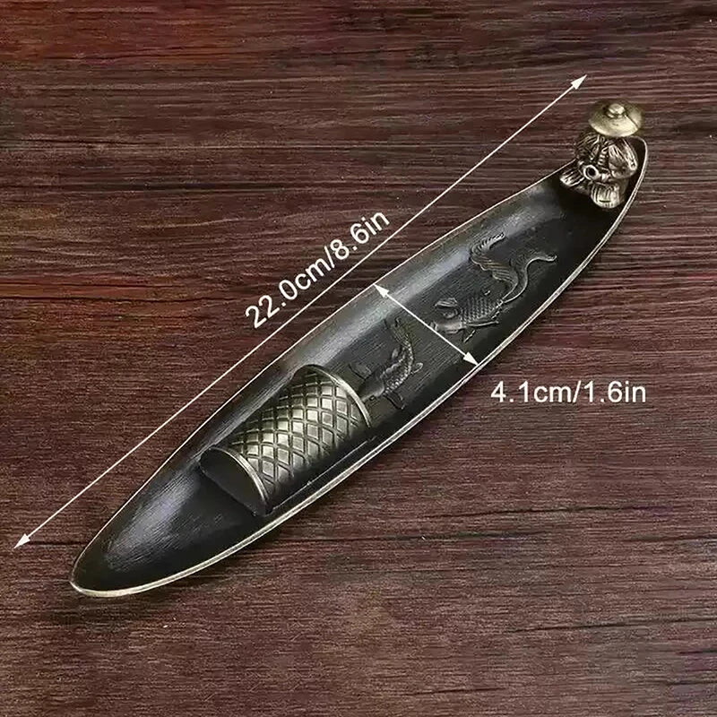 Boat Incense Burner - Fishing Old Man Sandalwood Holder