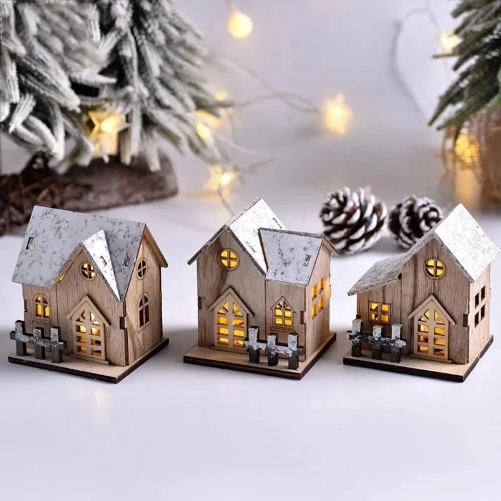 Wooden House Luminous Cabin - Christmas LED Light Decor