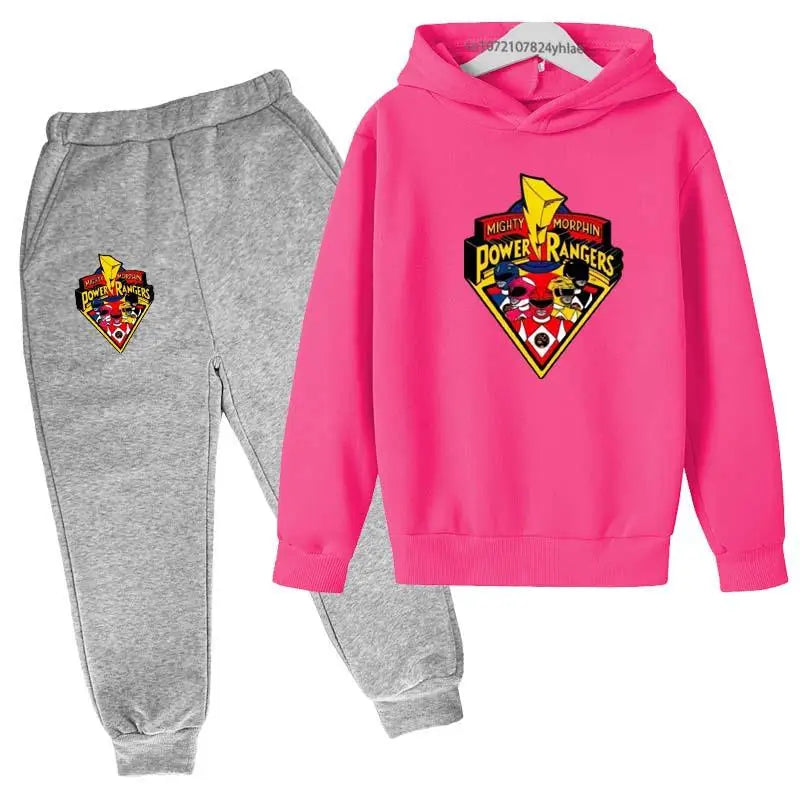 Power Ranger Kids Hoodie - Cartoon Tracksuit 2-Piece Outfit