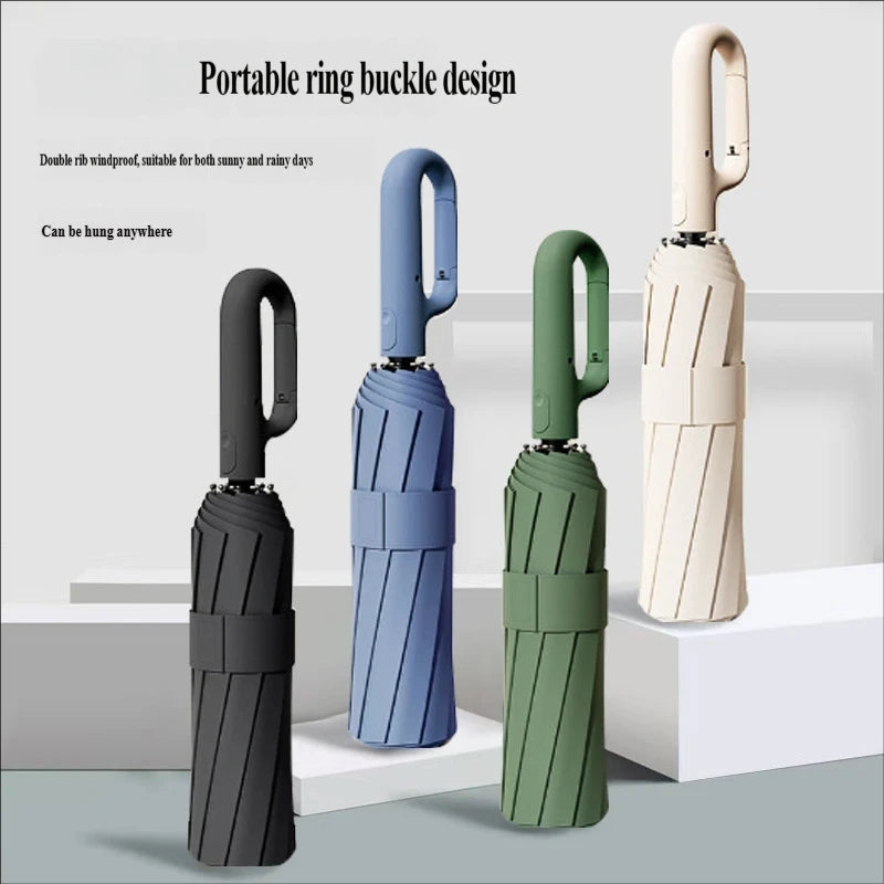 Windproof Automatic Umbrella - Double Layer Resistant Rain Gear