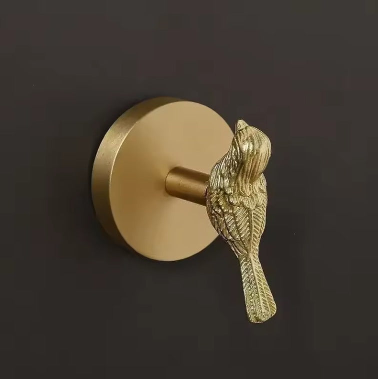 AeroBrass Botanical & Fauna Wall Mount | Solid Cast Brass Hook