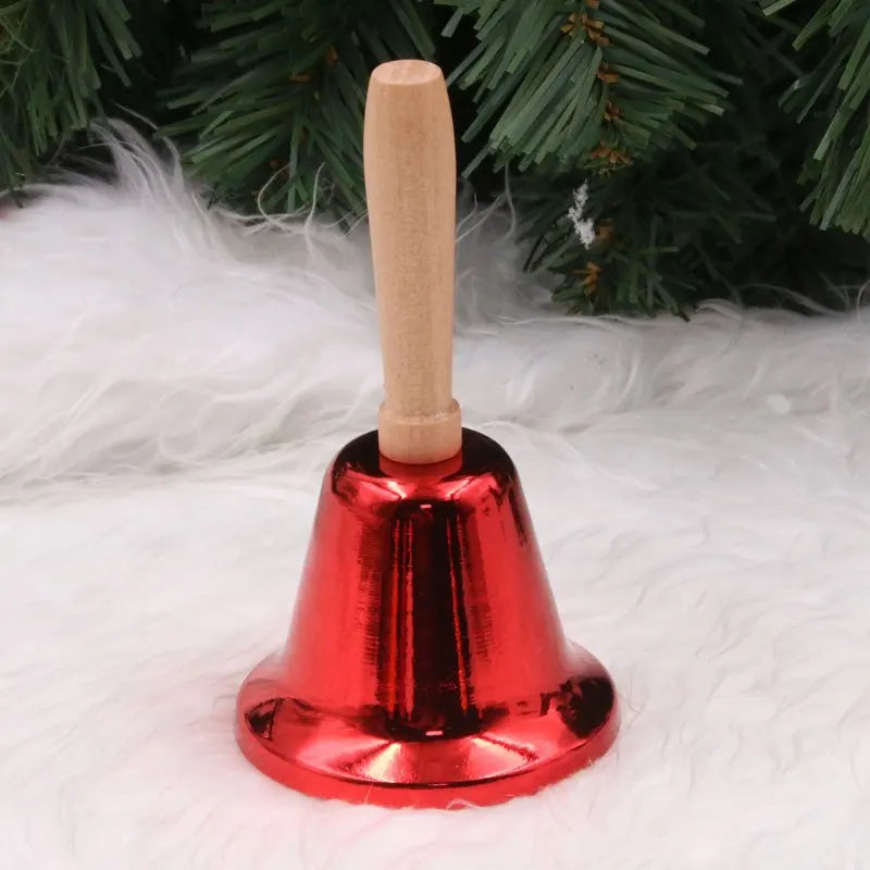 Christmas Hand Bell Gold Red Color Santa Claus Holiday Supplies Creative Jingle Bells Party Supplies Cristmas Decoration