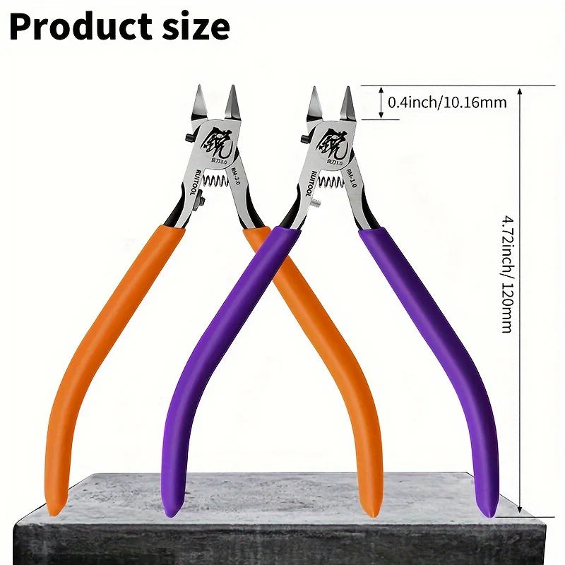 1pc Model Pliers CR-V Ultra-thin Single Blade Gundam Nipper Non-slip Grip Sprue Cutter for Plastic Model Cutting and Building