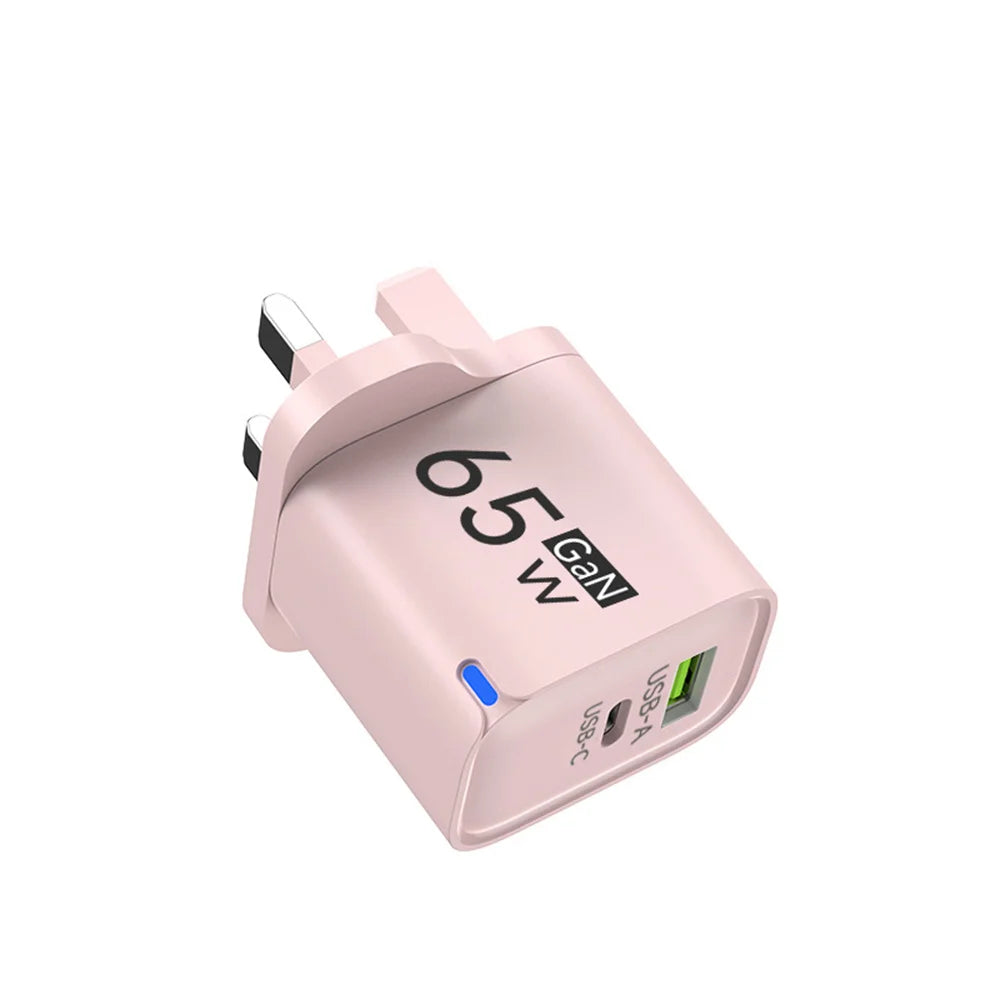 65W High Speed Charge Phone Charger For iPhone 14 13 Xiaomi Huawei Samsung Oneplus Fast Charging Mobile Phone Wall Power Adapter