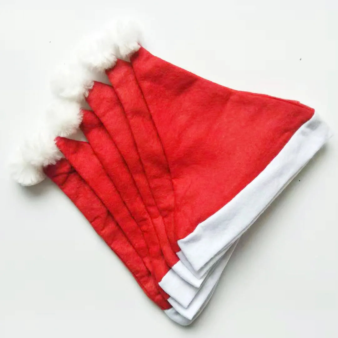 Classic Adult Christmas Santa Hats Bulk Pack – Non-Woven Red & White Holiday Hats for Christmas Party Favors, School & Office Celebrations