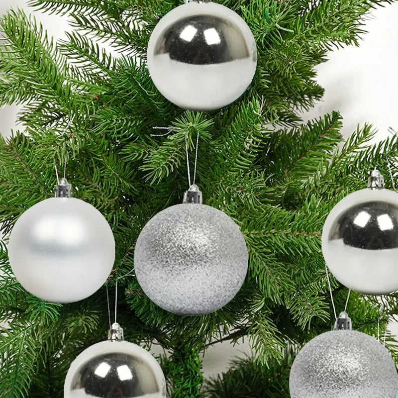 4/6/8cm Christmas Ball Shatterproof Hanging Christmas Baubles Laser and Matte Styles Home Festival Party Xmas Decorative Balls