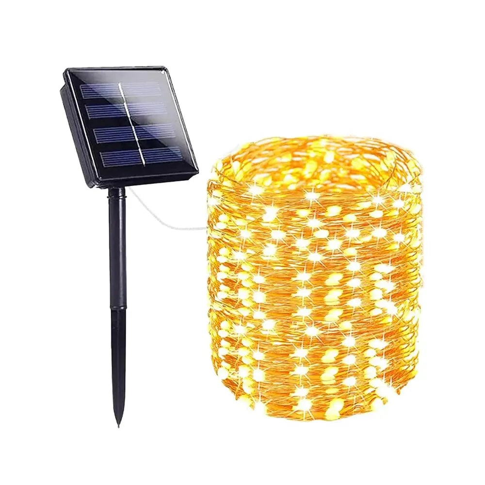 1 2 3 4 5Packs Solar Led Fairy Light Outdoor Christmas Lights 8Modes Copper Wire Lights Waterproof Garden Tree Patio Decor