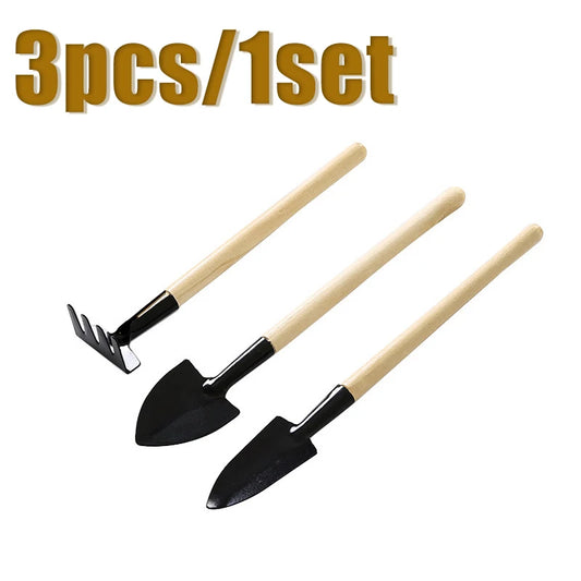 3PC/1Set Mini Gardening Tools Set Portable Small Gardening Tool With Handles Shovel Rake Indoor Gardening Planting Flower Tools