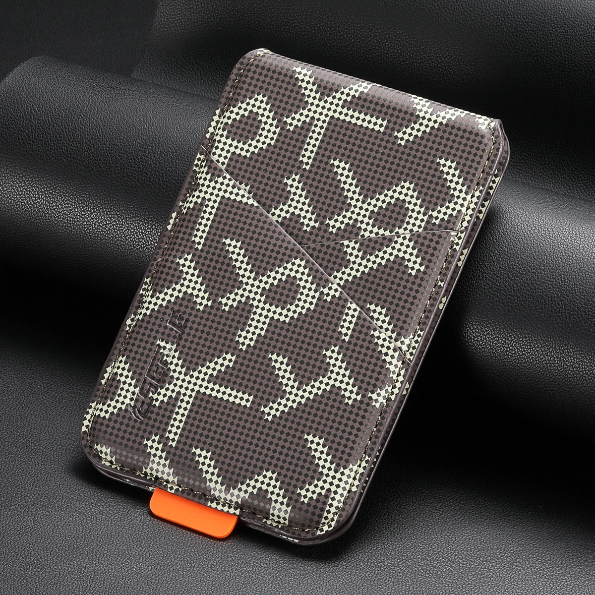 Card Storage Luxury Slot Faux Leather Magnet Stand RFID Mobile Phone Wallet Magnetic Card Holder For iPhone & Samsung Series