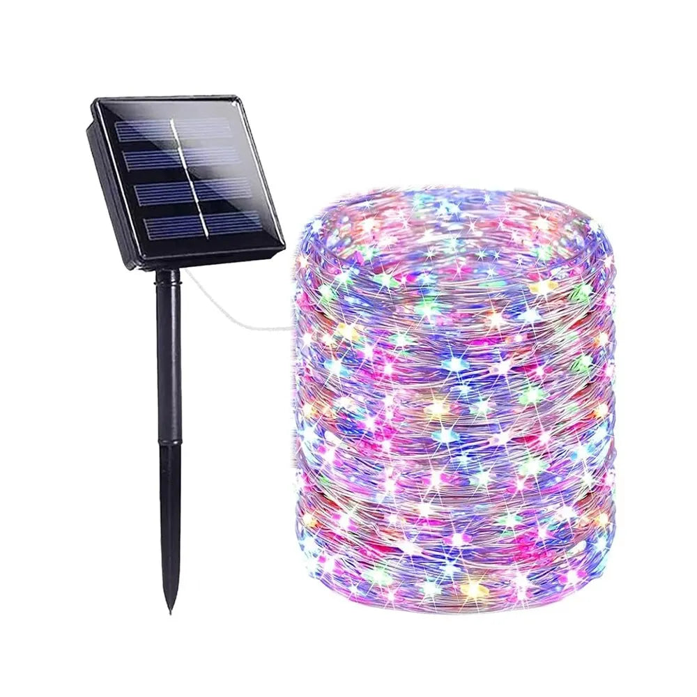 1 2 3 4 5Packs Solar Led Fairy Light Outdoor Christmas Lights 8Modes Copper Wire Lights Waterproof Garden Tree Patio Decor