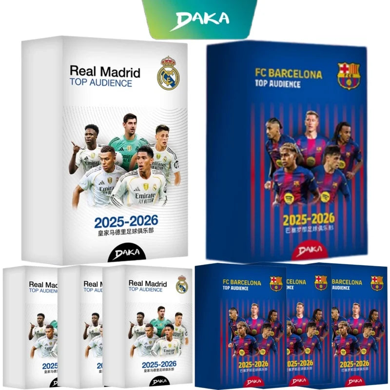 Daka Genuine 2025-26 Real Madrid Barcelona Top Audience Series 2 Football Star Collection Card Football Club Official Box Gifts
