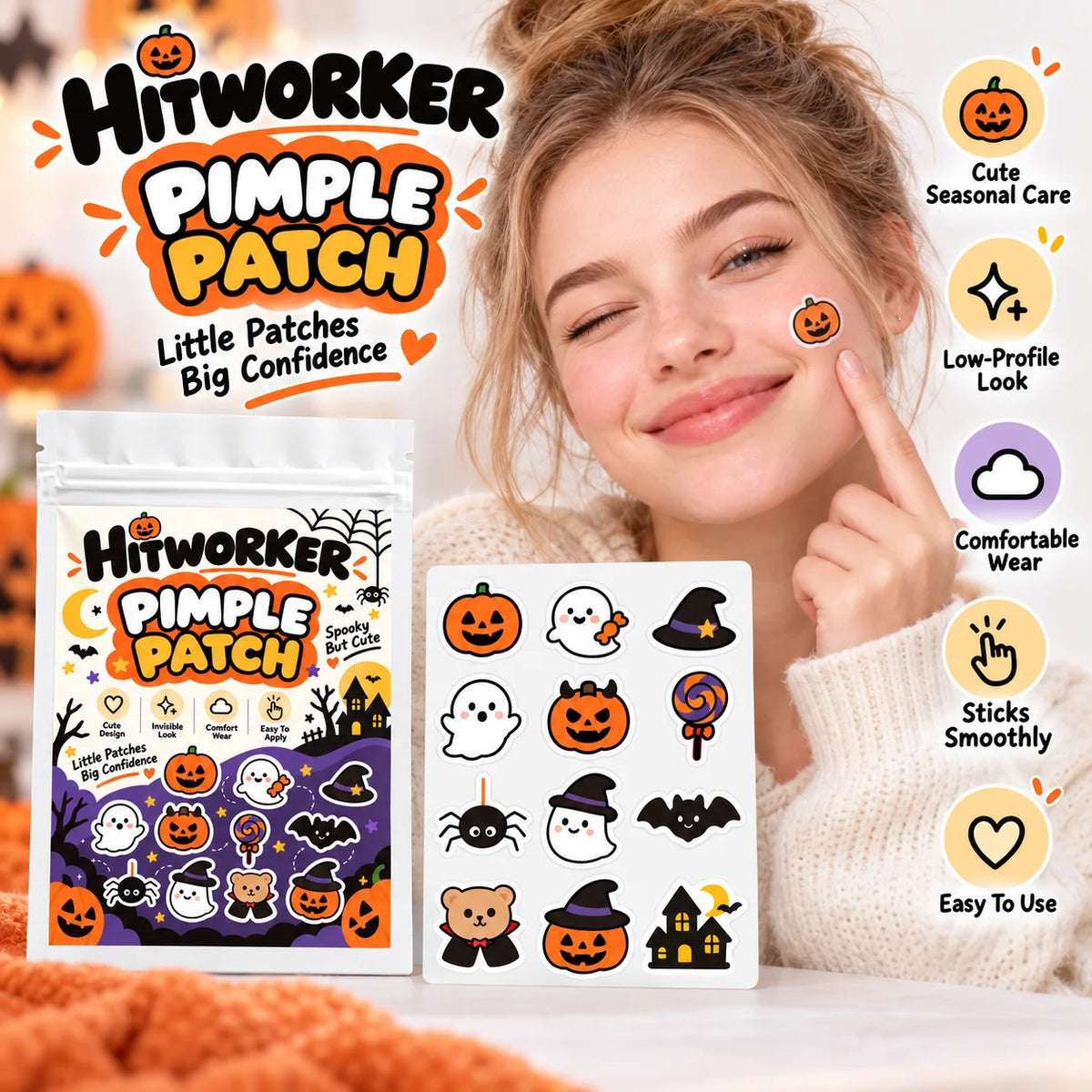 SPOOKY OCCULT HYDRO-MATRIX | Halloween Theme Hydrocolloid Blemish Patches (48 / 120 Pack)