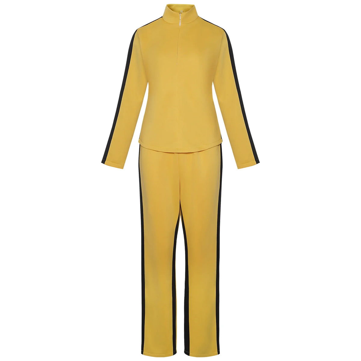 Kill Bill The Bride Beatrix Kiddo Cosplay Costume Yellow Kung Fu Jumpsuit Women Tracksuit Halloween Carnival Mardi Gras Costumes