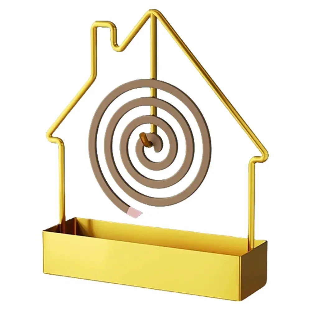 Iron Mosquito Coil Holder With Tray Incense Holders Coil Incense Burner Frame Repellent Incense Rack For Household Bedroom Patio