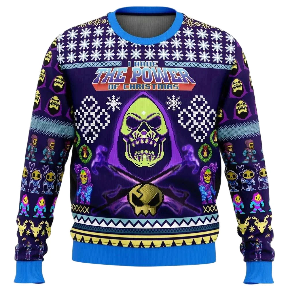 2026 The Power Of Christmas Anime Cartoon 2025 New Fashion Xmas Gift Cartoon Graphic Sweatshirts Men's Anime Jumper Sweater Tops