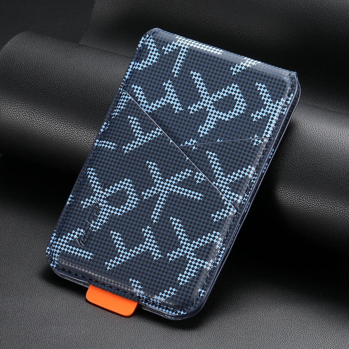 Card Storage Luxury Slot Faux Leather Magnet Stand RFID Mobile Phone Wallet Magnetic Card Holder For iPhone & Samsung Series