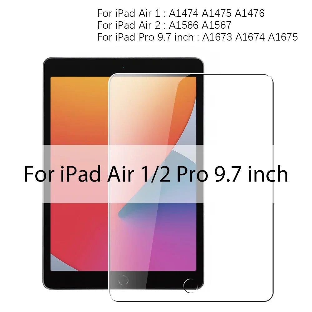 2PCS Screen Protector Case for IPad Pro 13 12.9 11 6th A16 M4 M2 2024 Air 5 4 3 2 1 9 9th 10 10th Gen Mini 6 10.9 10.2 9.7 Cover