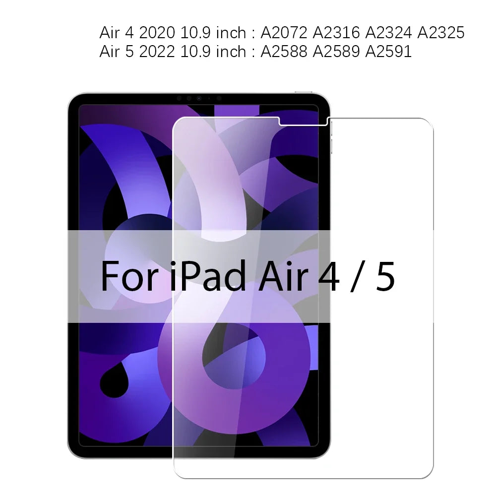 2PCS Screen Protector Case for IPad Pro 13 12.9 11 6th A16 M4 M2 2024 Air 5 4 3 2 1 9 9th 10 10th Gen Mini 6 10.9 10.2 9.7 Cover