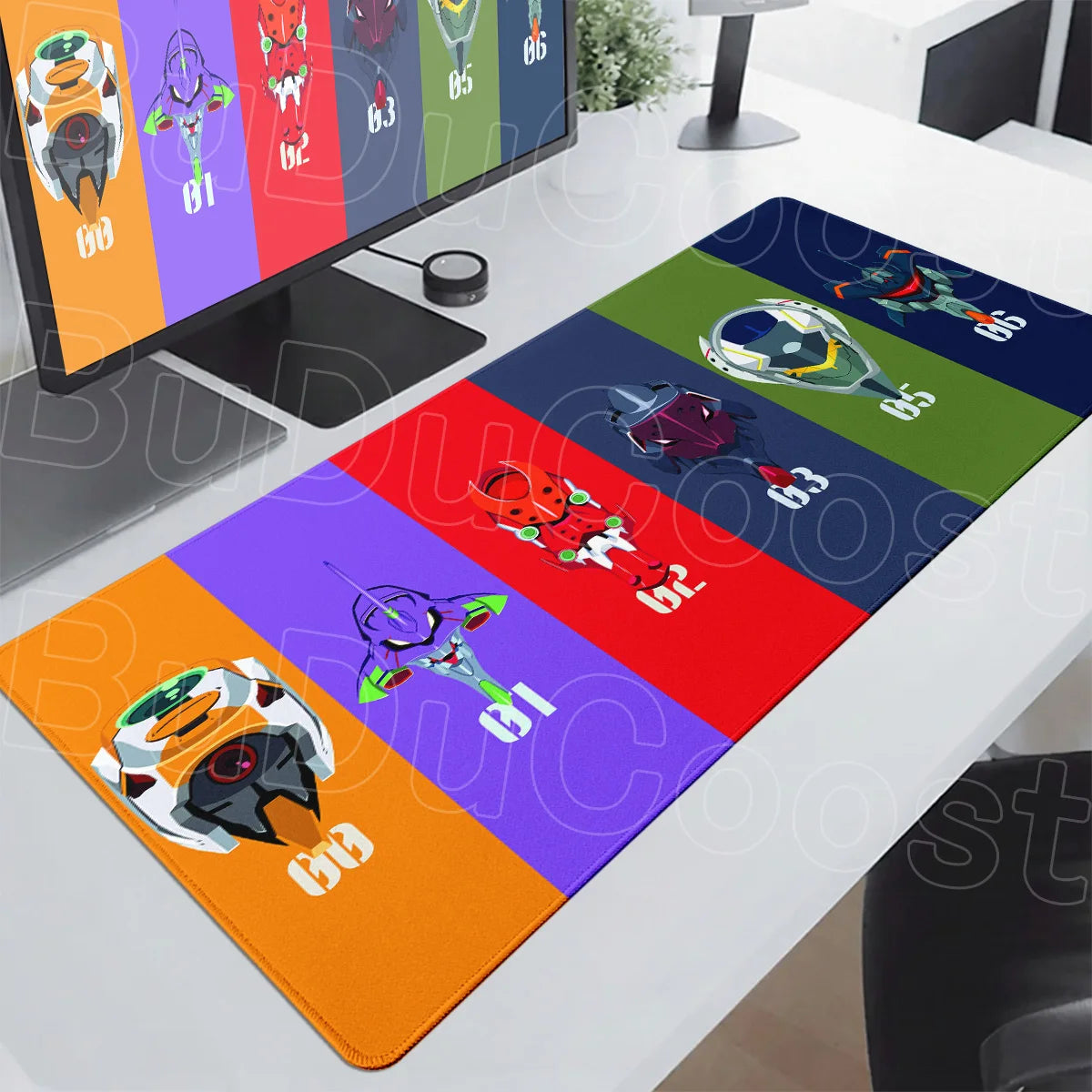 Anime E-Evangelions Mouse Pad 1000x500mm Speed Gamer Keyboard Mausepad Cool EVA-01 Non-slip Rubber Deskmat PC Gaming Accessories