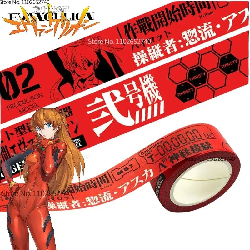 6 Styles Anime Anime Figure Asuka Langley DIY Cartoon Sticker Tape Children's Scrapbook Sticker Toys Anime Peripheral