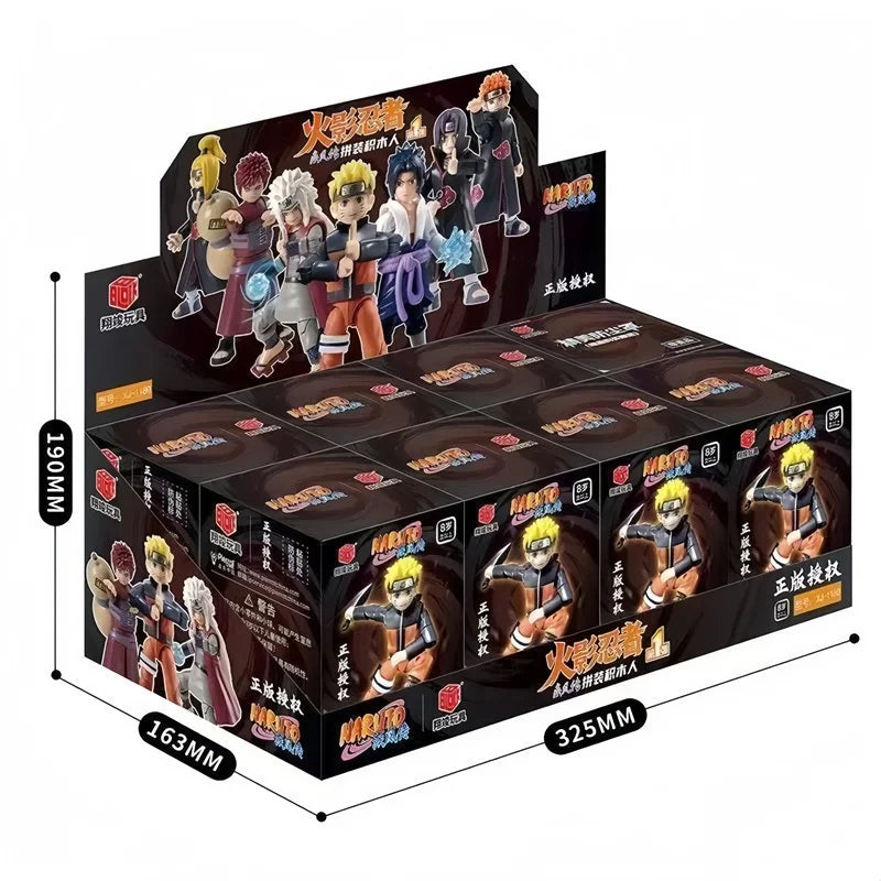 New Original NARUTO Building Blocks Toys Cartoon Anime DIY Assembled Figure Uzumaki Shippuden Action Model Toys Fans Gifts