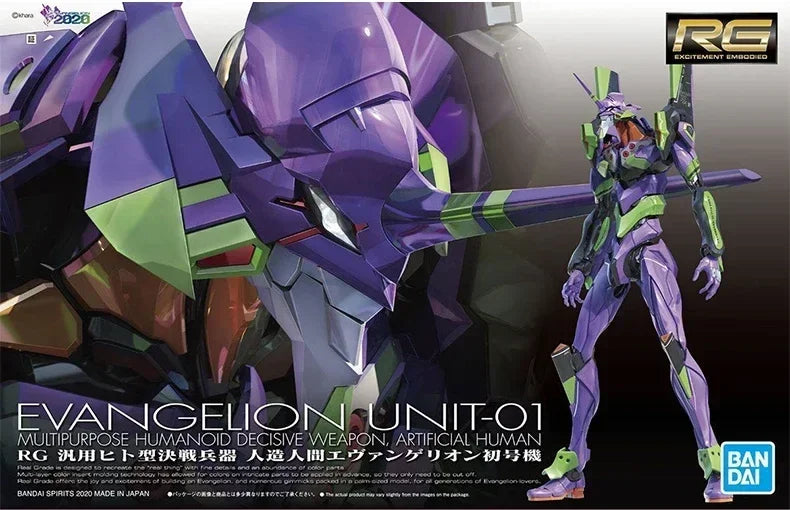 In stock Bandai RG EVANGELION UNIT-00 -01 -02 -03 -04 -06 -08 Anime Model Toys Action Figure Collectible Ornaments
