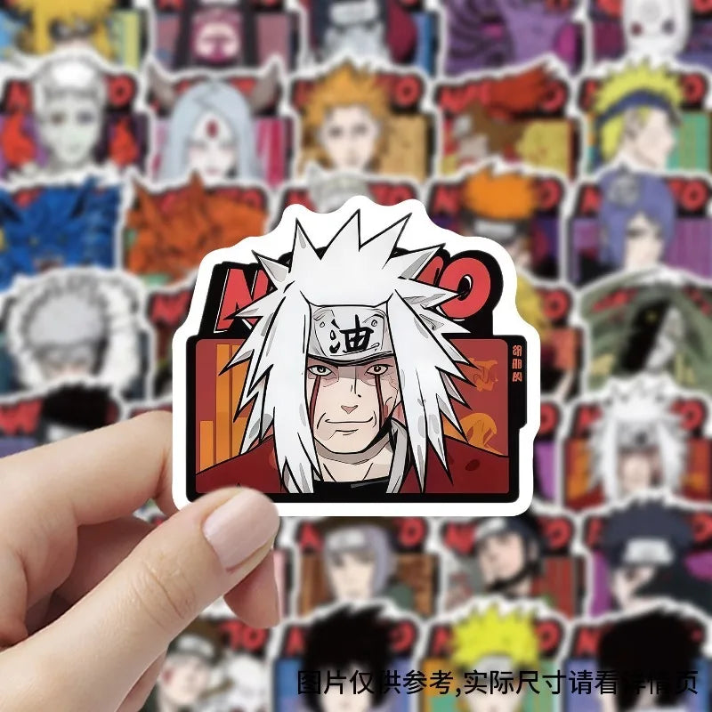 New Naruto Uzumaki Naruto Uchiha Sasuke 60 Stickers Cool Anime Cartoon Printed Student Water Cup Desktop DIY Waterproof Sticker