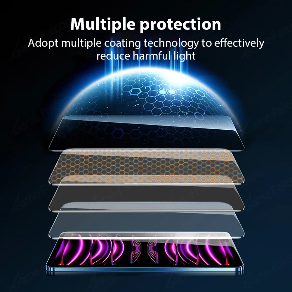 2PCS Screen Protector Case for IPad Pro 13 12.9 11 6th A16 M4 M2 2024 Air 5 4 3 2 1 9 9th 10 10th Gen Mini 6 10.9 10.2 9.7 Cover