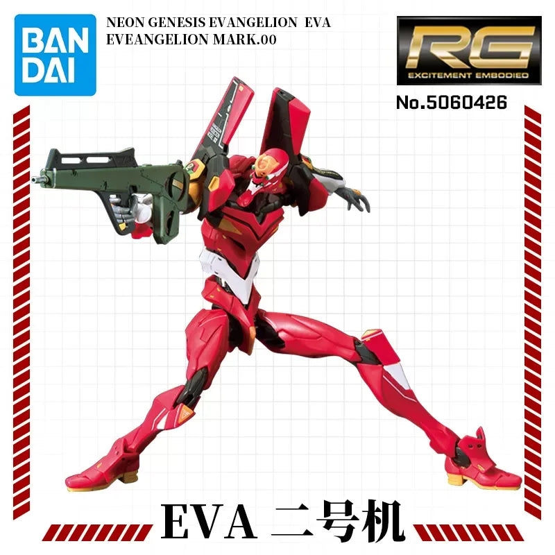 In Stock  RG EVANGELION UNIT-00 -01 -02Bandai Anime Model Toys Action Figure Gifts Collectible Ornaments