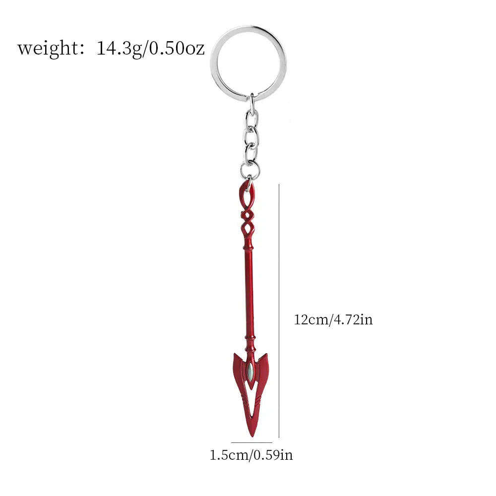 12cm Spear of Cassius Neon Genesis EVA Weapon Keychain Evangelion-06 Cosplay Anime Katsuragi Misato Cross Pendant Key rings