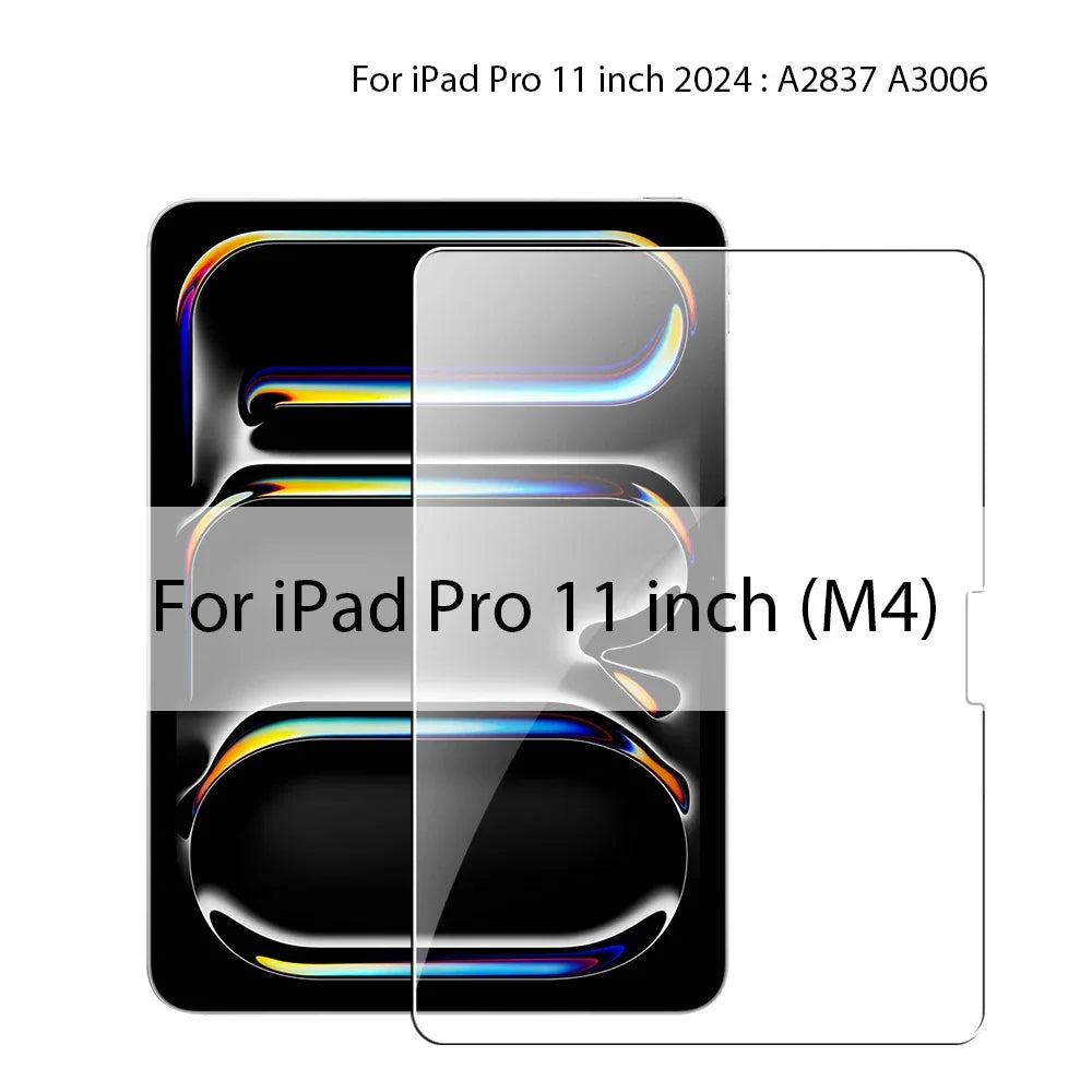 2PCS Screen Protector Case for IPad Pro 13 12.9 11 6th A16 M4 M2 2024 Air 5 4 3 2 1 9 9th 10 10th Gen Mini 6 10.9 10.2 9.7 Cover