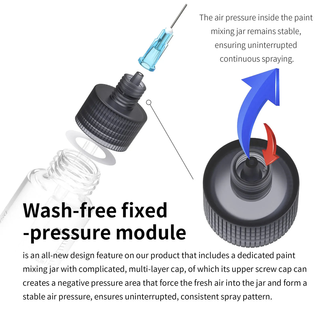 DSPIAE PT-AB Wash-Free Airbrush with Marker Rack for Gundam Scale Models Painting for Modeler Hobby DlY Tool Sets