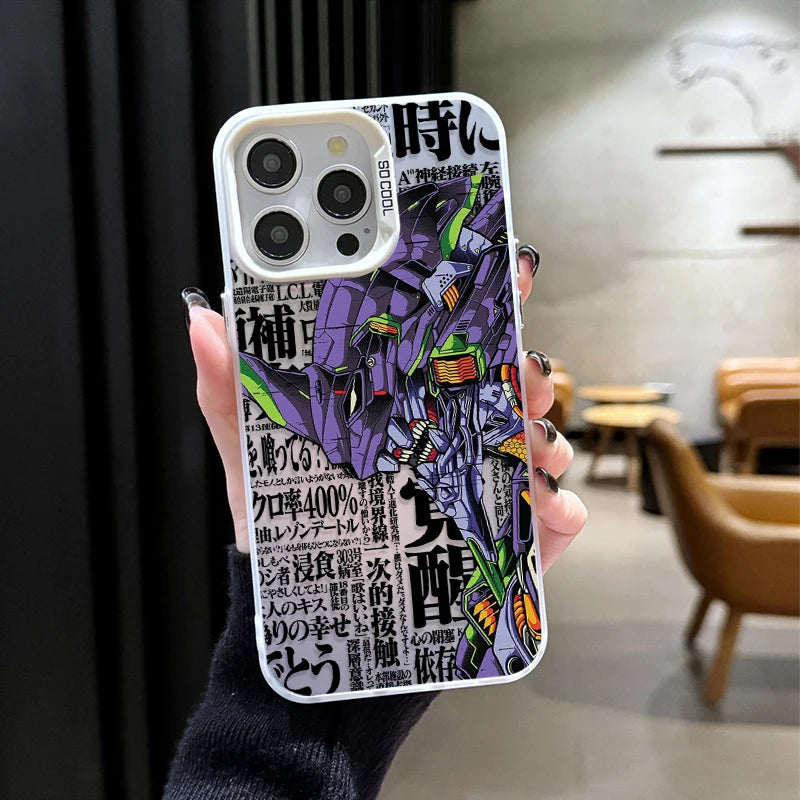 Cool e-evangelions Hard Phone Case for iPhone 17 16 15 14 13 12 11 Pro Max Plus 17 Air 16E X XR XS Max Shockproof Cover