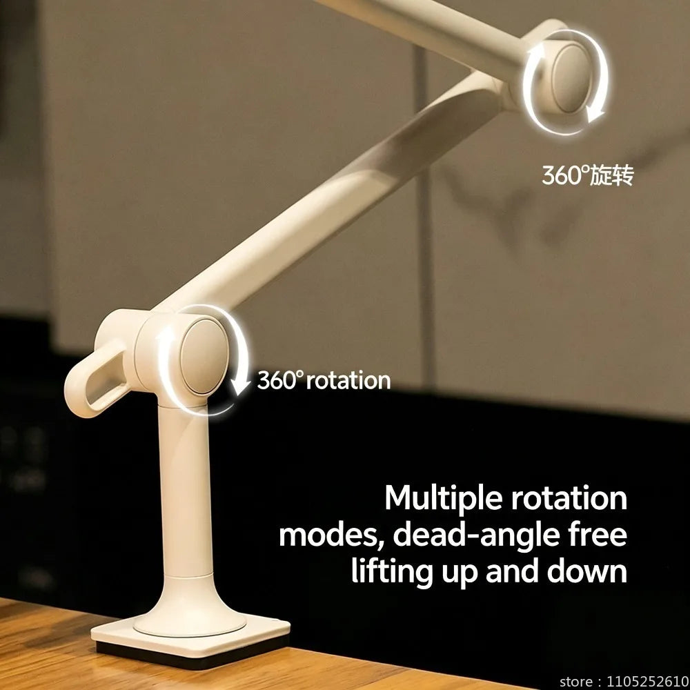 Magnetic Phone & Tablet Stand Adjustable Desk Clamp Arm 360° Rotating Aluminum Holder for iPhone iPad Overhead Lazy Mount