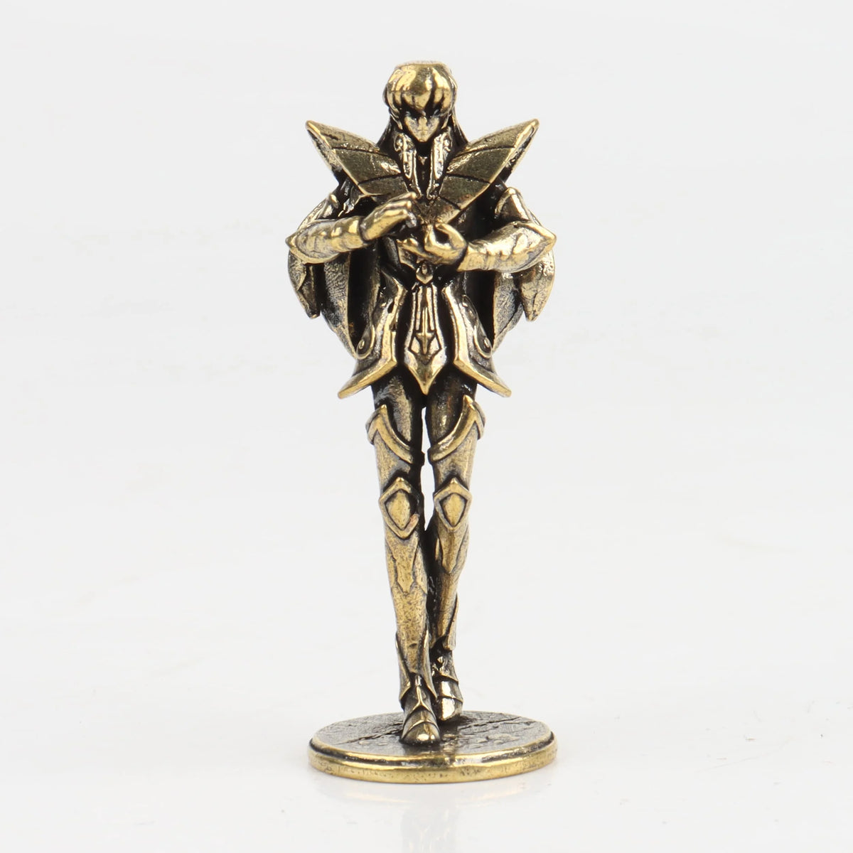 Saint Seiya Brass Gold Saint Mini Figures Vintage Metal Knights The Zodiac Statue Twelve Gold Saints Collectible Model Toy Gifts