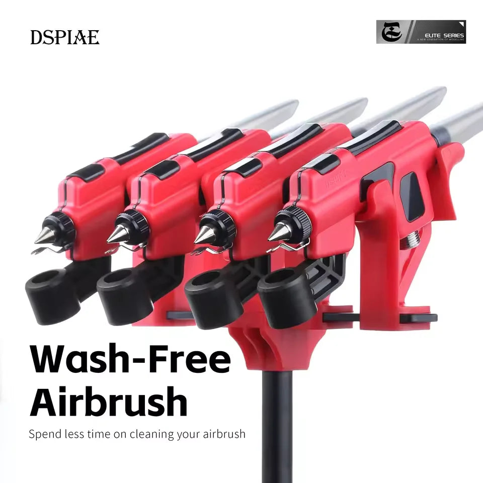 DSPIAE PT-AB Wash-Free Airbrush with Marker Rack for Gundam Scale Models Painting Tool Quick Paint Change Hobby DIY Craft Tools