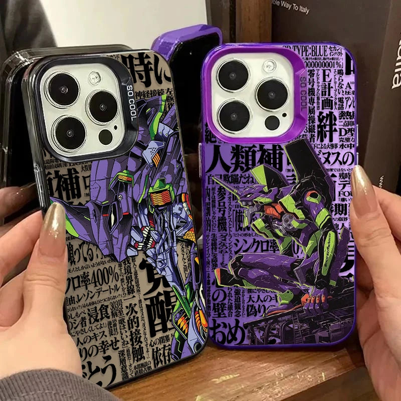 Cool e-evangelions Hard Phone Case for iPhone 17 16 15 14 13 12 11 Pro Max Plus 17 Air 16E X XR XS Max Shockproof Cover