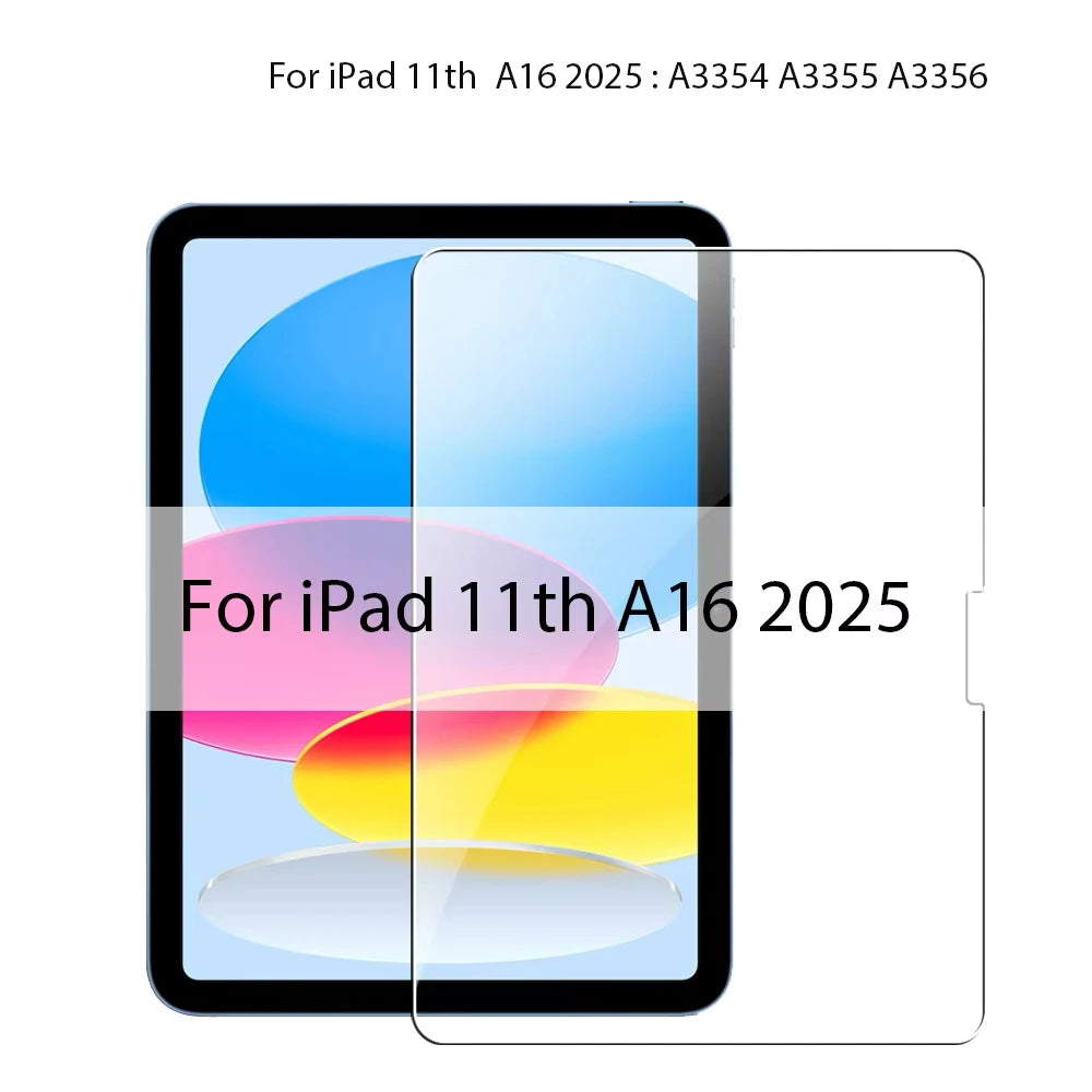 2PCS Screen Protector Case for IPad Pro 13 12.9 11 6th A16 M4 M2 2024 Air 5 4 3 2 1 9 9th 10 10th Gen Mini 6 10.9 10.2 9.7 Cover