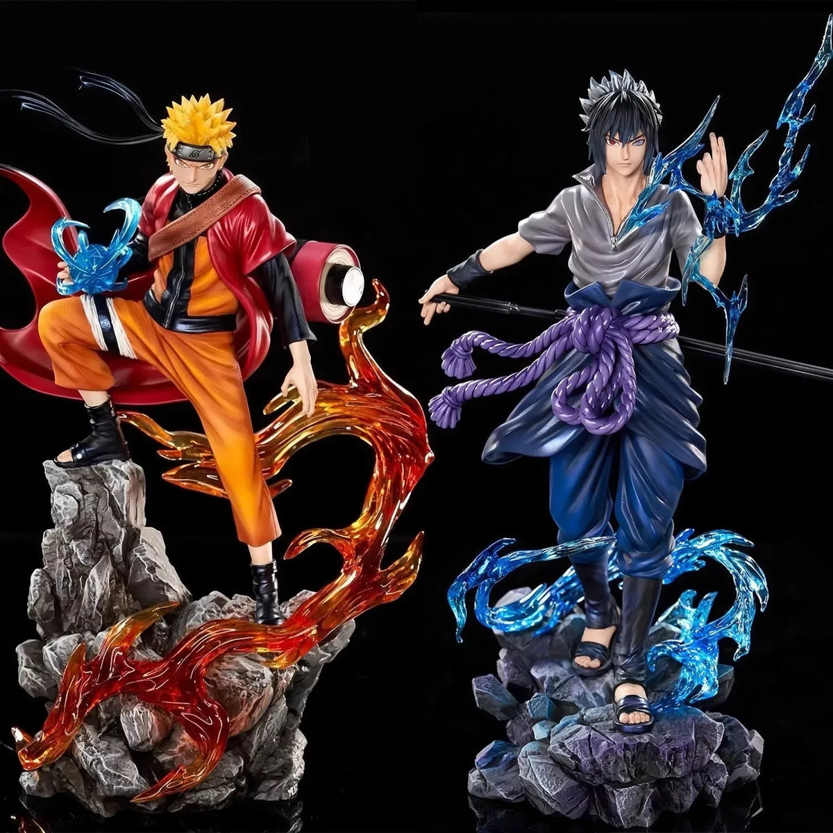 -*-23cm Naruto Anime Figure Uzumaki Naruto Uchiha Sasuke Action Model Pvc Statue Desktop Ornament Collection Toys Gift