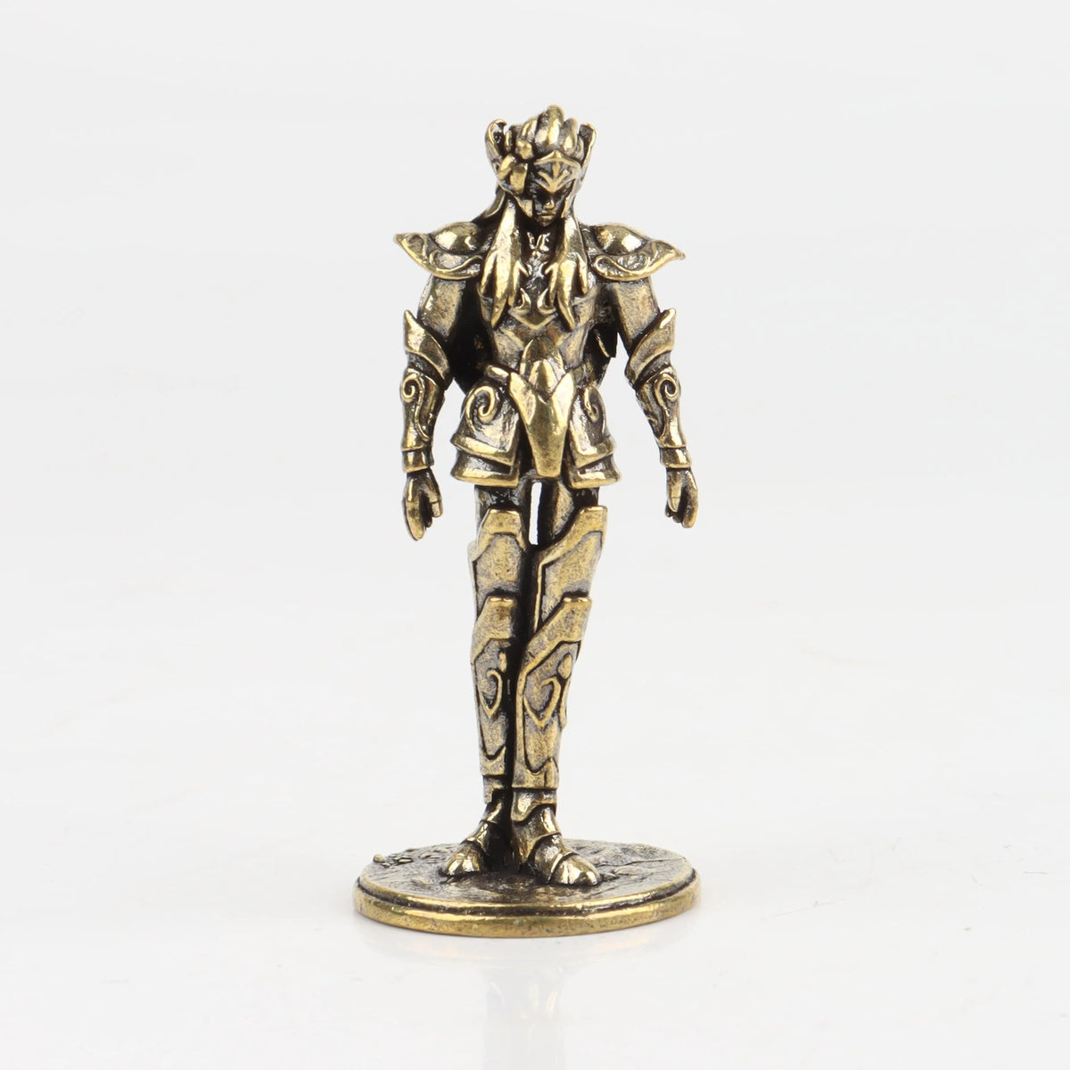 Saint Seiya Brass Gold Saint Mini Figures Vintage Metal Knights The Zodiac Statue Twelve Gold Saints Collectible Model Toy Gifts